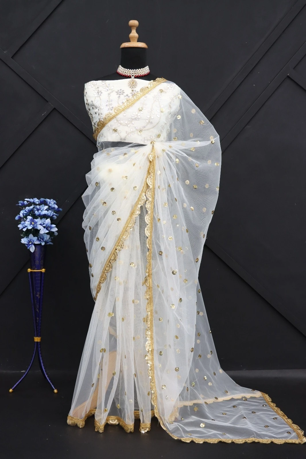 Vardan Ethnic Bt 373 Heavy Nylone Butterfly Net Wholesale Fancy Saree — Wholesale Sarees, MPA wholesale from Surat — view 6